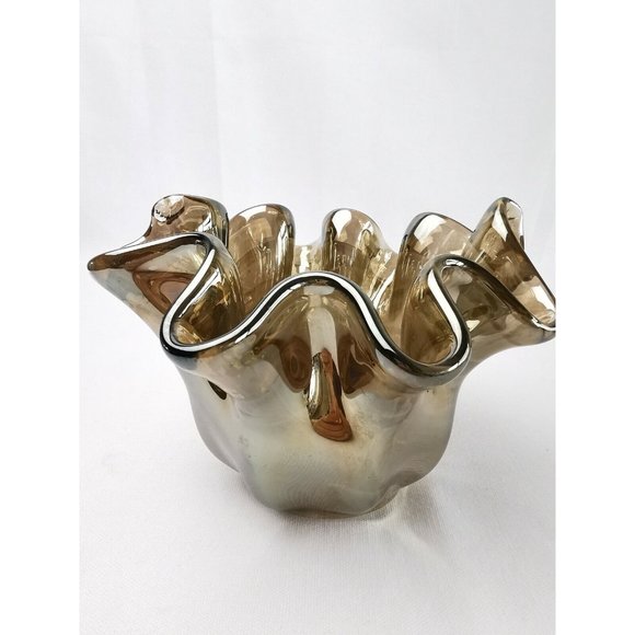 Antonio Tammaro Murano Art Glass Candle Vase Made In Italy 5" - Picture 7 of 11